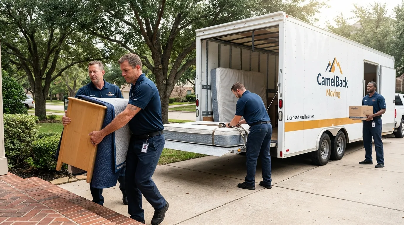 Crew loading residential truck for cross-state move from Medical Lake, WA
