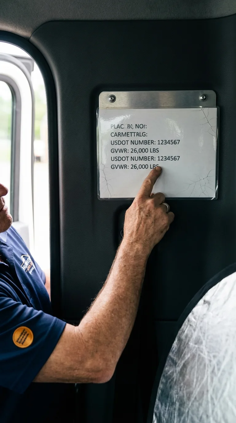 USDOT licensing placard verification in Medical Lake